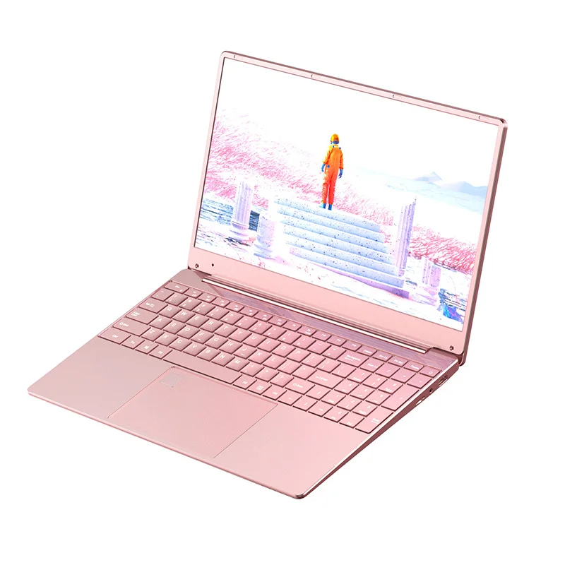 Wholesale 15.6 inch Pink Laptop Win 11 Student Yoga Notebook Computer Portable Intel Celeron N95 Laptop Computer For Business