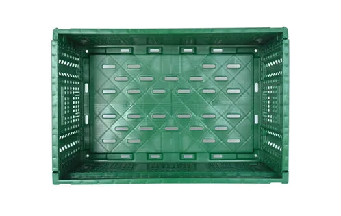 Supermarket Heavy Duty Strong Storage Mesh Durable Turnover Logistic Box Plastic Foldable  Stackable Collapsible plastic crate