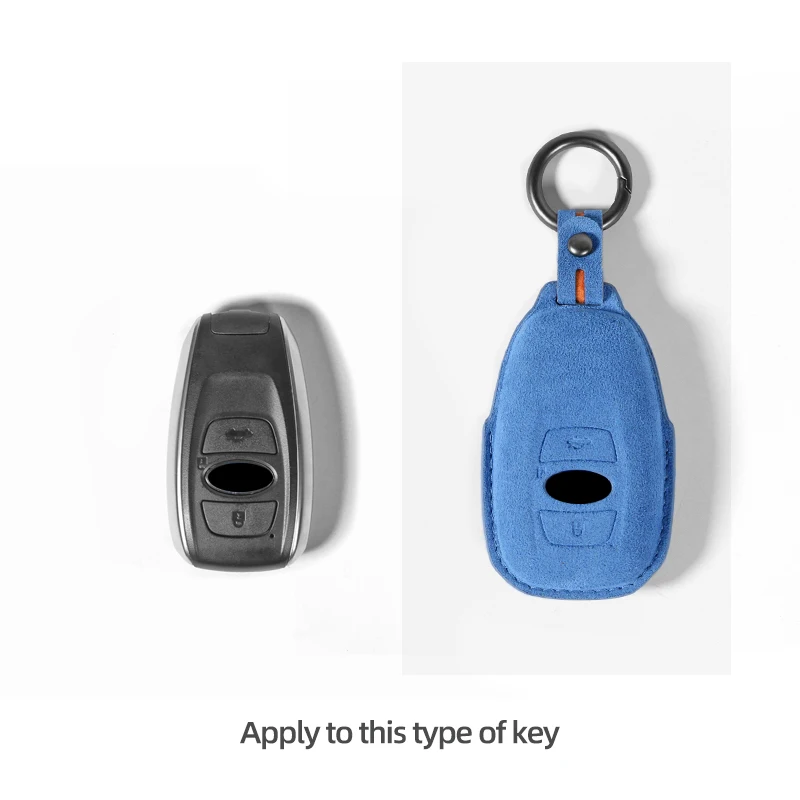 Betterhumz Made of Alcantara Car Key Case Cover Bag For Subaru BRZ STI Sport Outback Forester Crosstrek Car Keychain Accessories