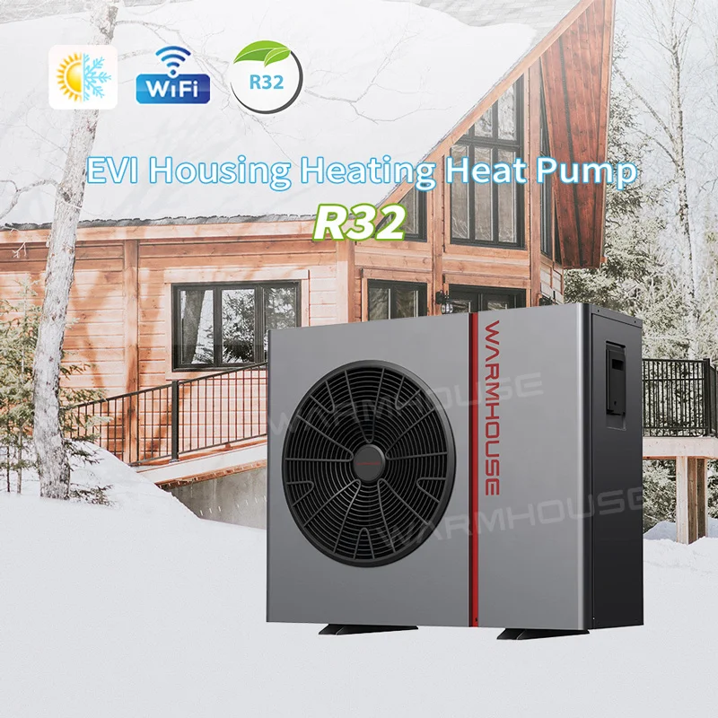 Air Source Heat Pump for House EVI monobloc air to water heat pump 16kW R32 Wifi Heating Cooling DHW