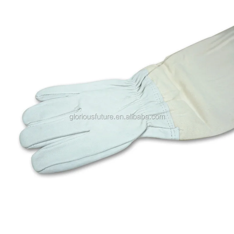 2022 Wholesale Breathable canvas sheepskin beekeeping gloves