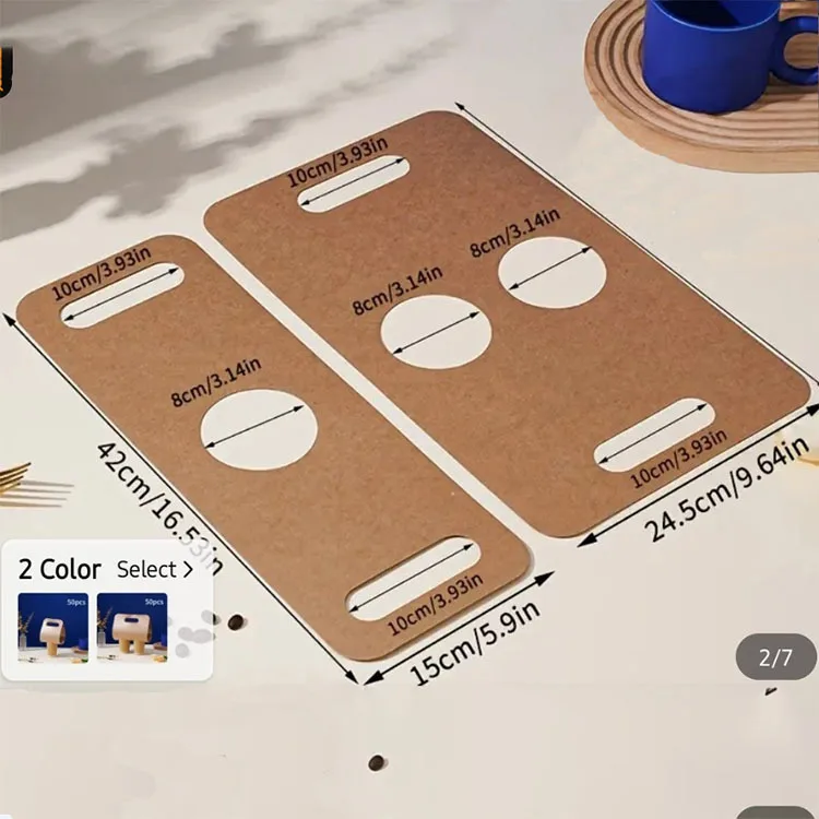 Custom Disposable 2-Cup Coffee Carrier Portable Kraft Paper Cup Holder with Handle for Tea & Beer Takeaway for Carryout