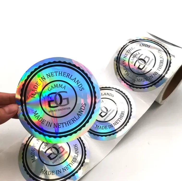 Custom Colorful Printing Hologram Holographic Sticker for Promotion Gift Craft Machinery Industrial Use Model Hologram Labels