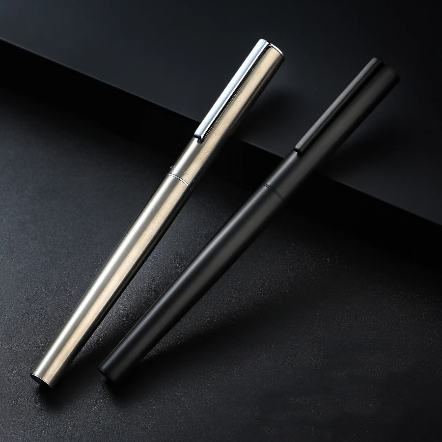 Jinhao 35 Fountain Pen Steel Barrel Airplane Extra Fine Tip Ink Pens School Writing Calligraphy