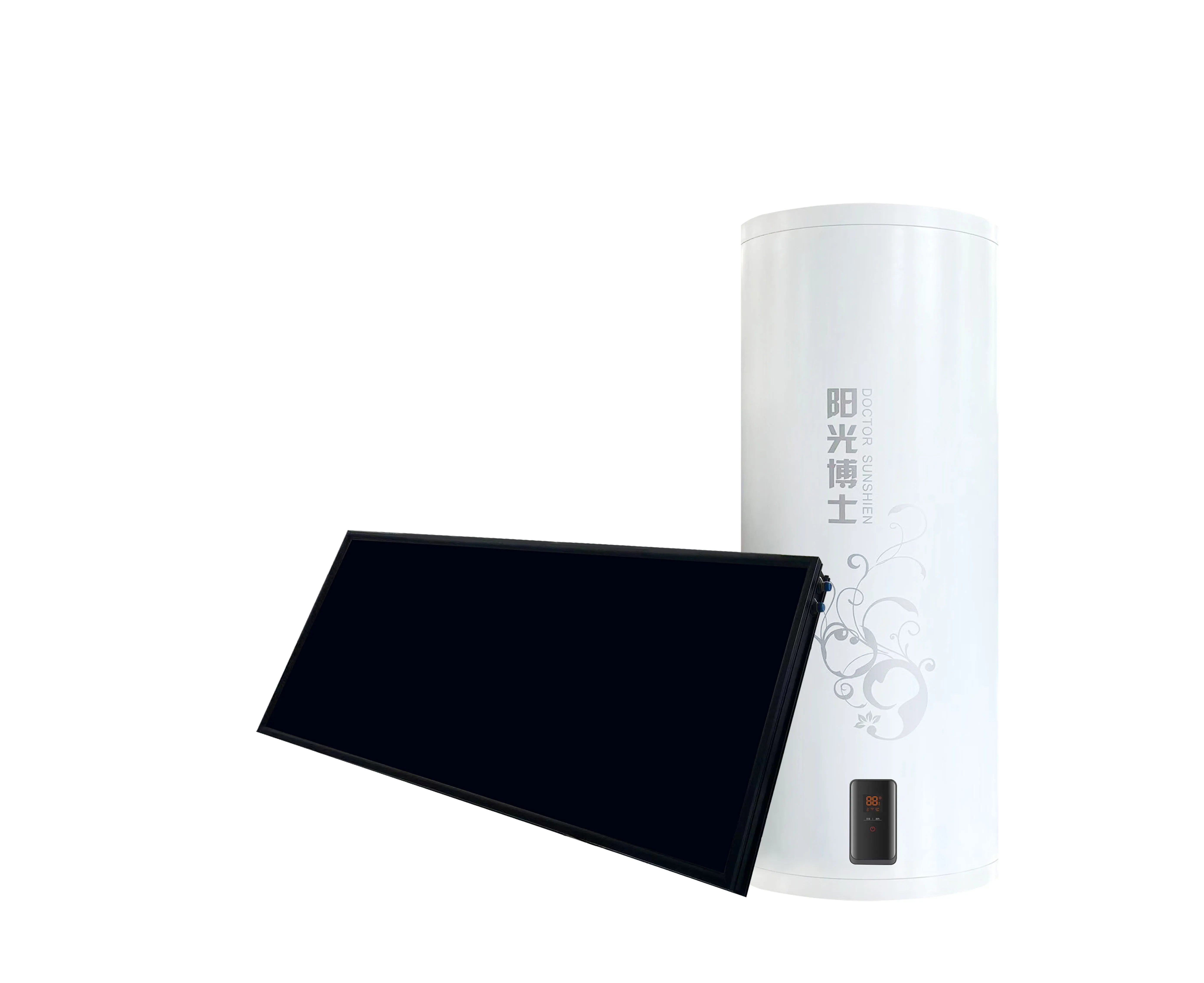 All-In-One Pressurized Solar Collector Heat Pipe System Flat Panel Solar Water Heater Pool Home Energy Efficient Solar Heating