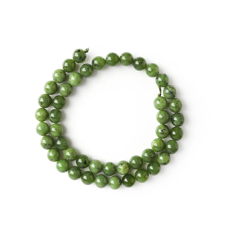 4-10 mm DIY Bracelet Beads Accessories Loose Beads Canadian Jadeite Round Beads Natural Round Making Bracelet Necklace Jewelry