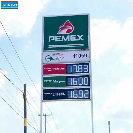 Одноцветная вывеска 30 дюймов форма 8 888 889/10 беспроводные наружные светодиодные газовые панели для бензозаправочной станции