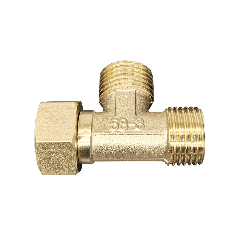Manufacturer Direct Sale Can Connect Three Pipes for Easy Disassembly Fittings Brass