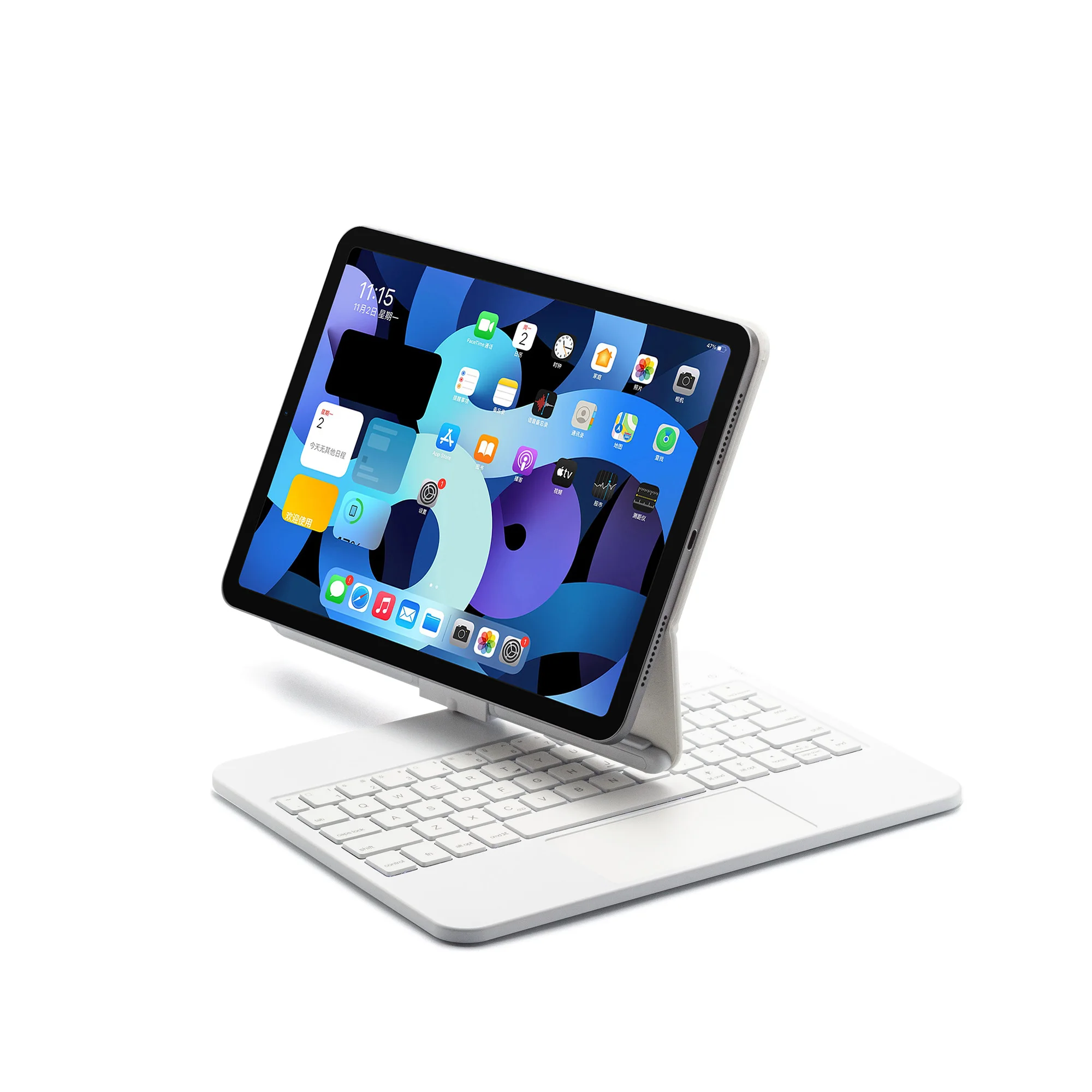 Flip 360 Rotating Backlit Keyboard Case for iPad 10.9/11 inch Bluetooths Magic Trackpad Backlight Keyboard case