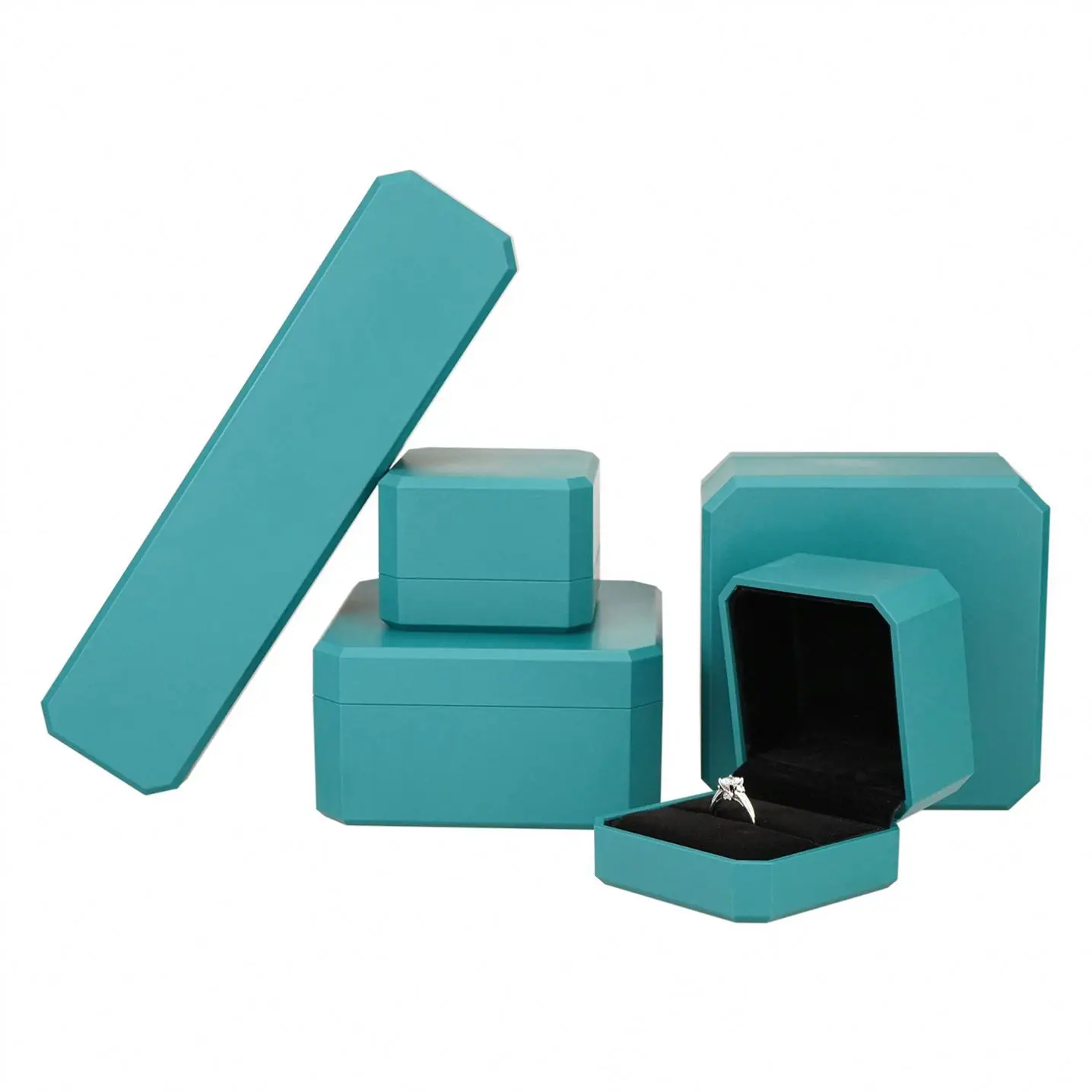 Empty printing packaging big private label gift surprise mystery blind cardboard jewelry box with foam insert