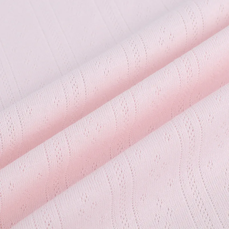 High-quality Eco-friendly Organic Cotton Cool Knitted Jacquard Fabric Breathable Comfortable Fabric Baby Fabric