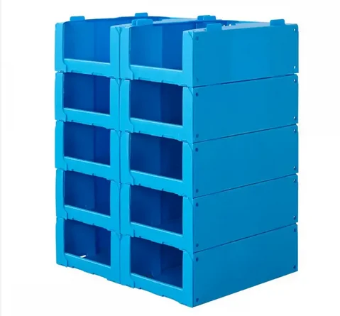 Corflute Front Opening Stacking Warehouse clothing storage box Bin Corrugated Plastic Stackable clothing Picking Bin