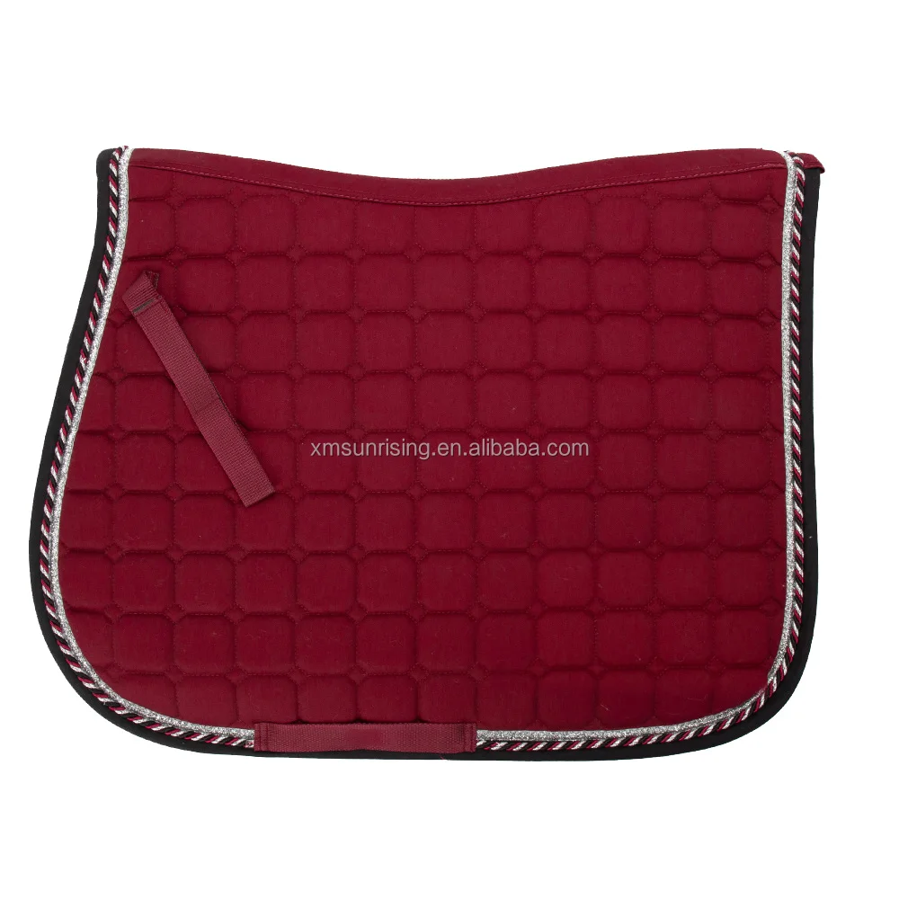Factory high quality custom fabric polycotton english western saddle pad