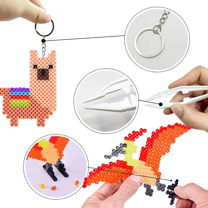 Toowl 5mm Custom Wholesale 24 Colors Children Educational Toys Ironing Eco Friendly Hama Perler Beads Fuse Beads Kit