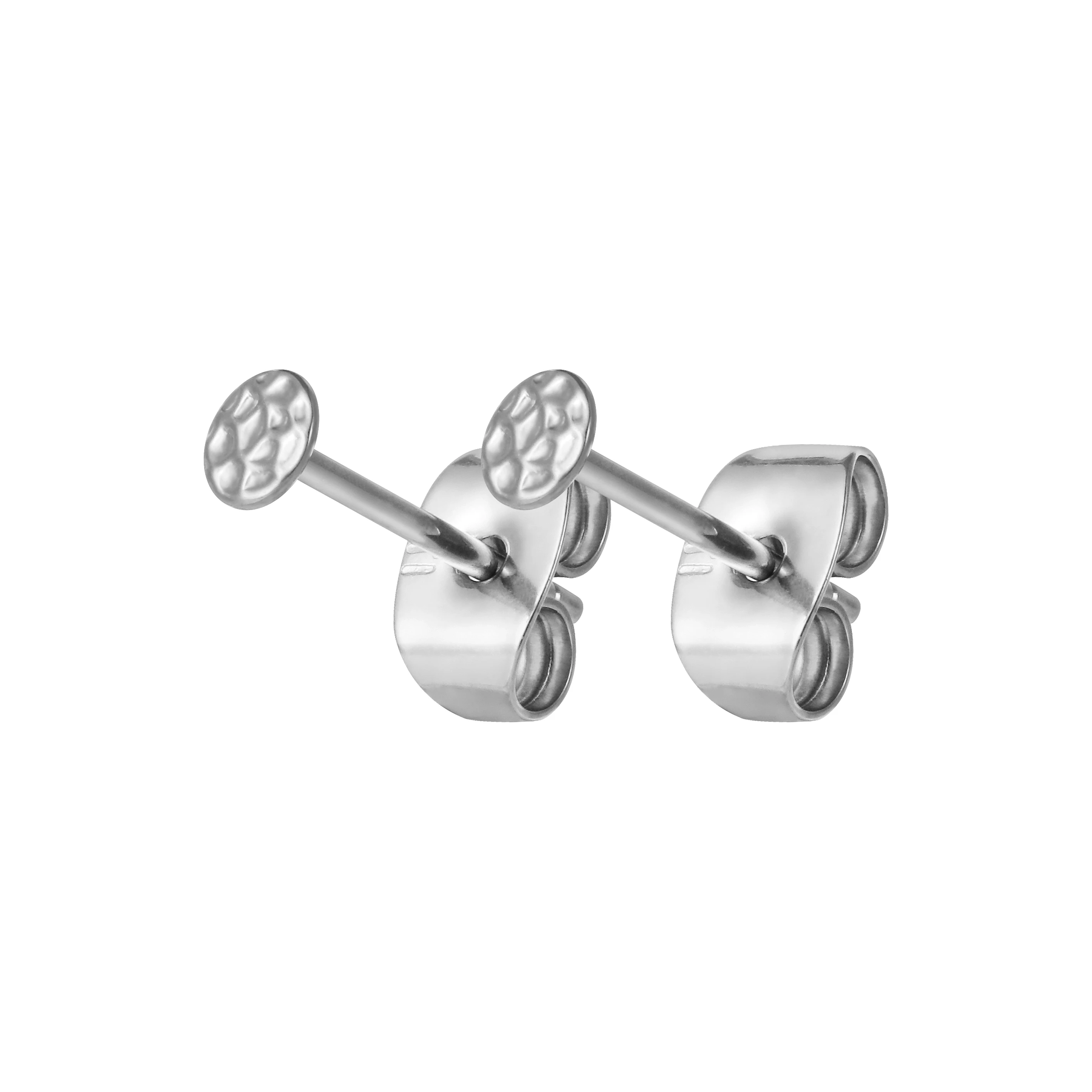 Customize fashion metal G23 titanium body piercing jewelry round harmed back trend set stud earrings
