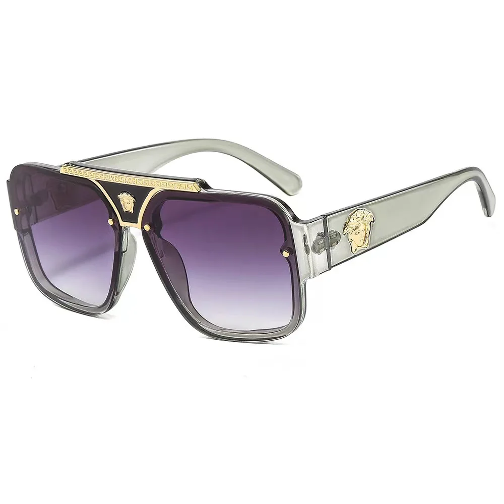 High Quality Unique Summer Glasses Shades Italian Branded Designer Sun Glasses Fashion Square Frame Luxury Sunglasses Men 2024