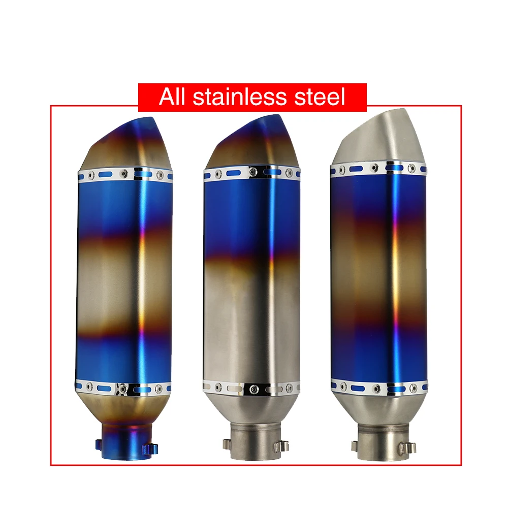 51mm universal motorcycle muffler silencer motocross dirt bike muffler exuast 250cc