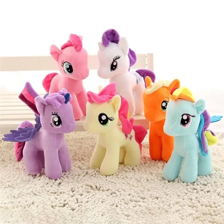 Fast Dispatch 25cm My Little Horse Cute Unicorn Stuffed Plush Toys Dolls Princess Lunar Queen Chrysalis Girls Birthday Gift