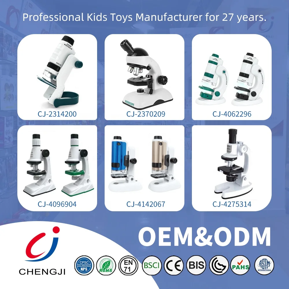 Chengji portable teaching microscope science learning toy set kids educational magnification explore child microscope biology