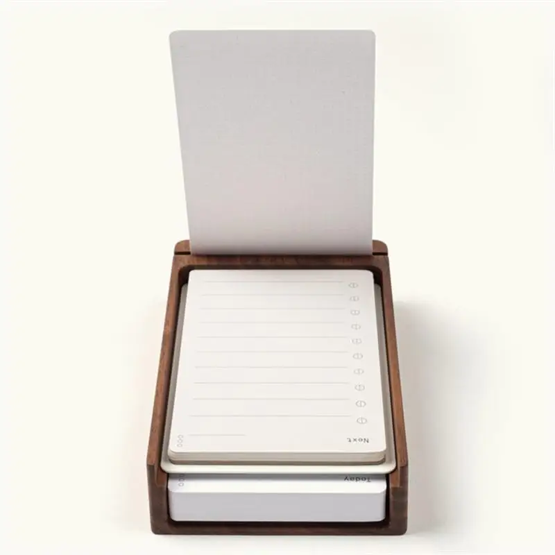 OEM/ODM Wooden Desk Memo Pad Holder To Do List Card Stand and Storage Holder Plastic mold customization