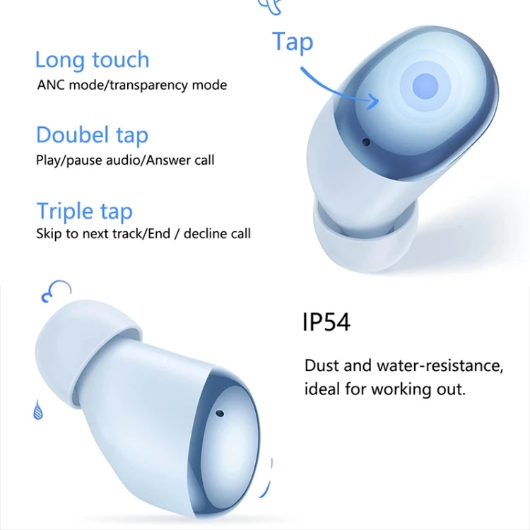 Free Barcode Service Original Xiaomi Redmi Buds 4 True Wireless Earphone 30h Long Battery Life Earbuds
