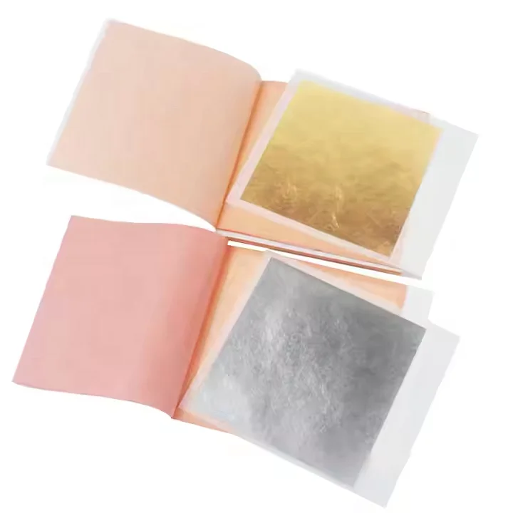 Hot Sale Customized 24K Pure Gold Edible Gold Leaf Sheets For Cakes Decorations Gold Leaf Foil For Beauty Cosmetics