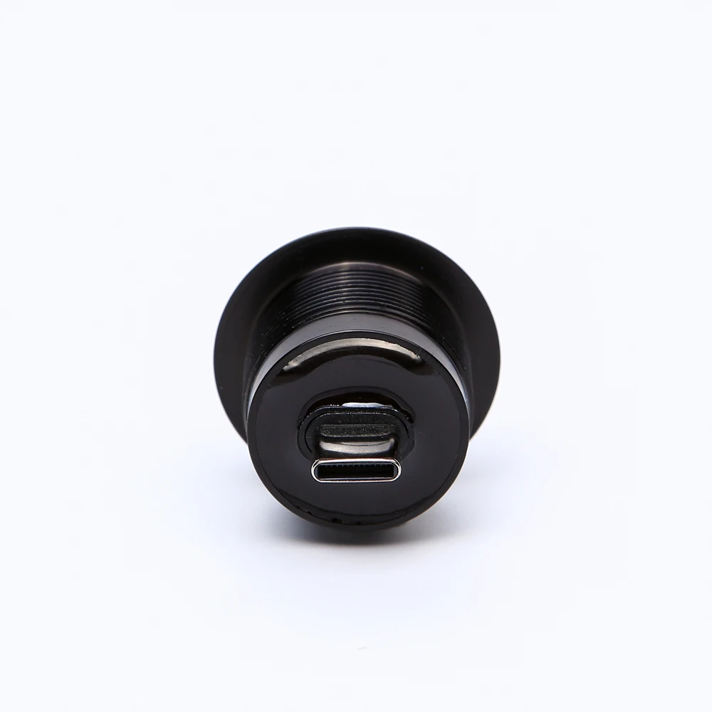 22 мм для крепления на панель круглое отверстие USB-C штепсельные розетки/типный коннектор USB C обоих концах подключения внешних