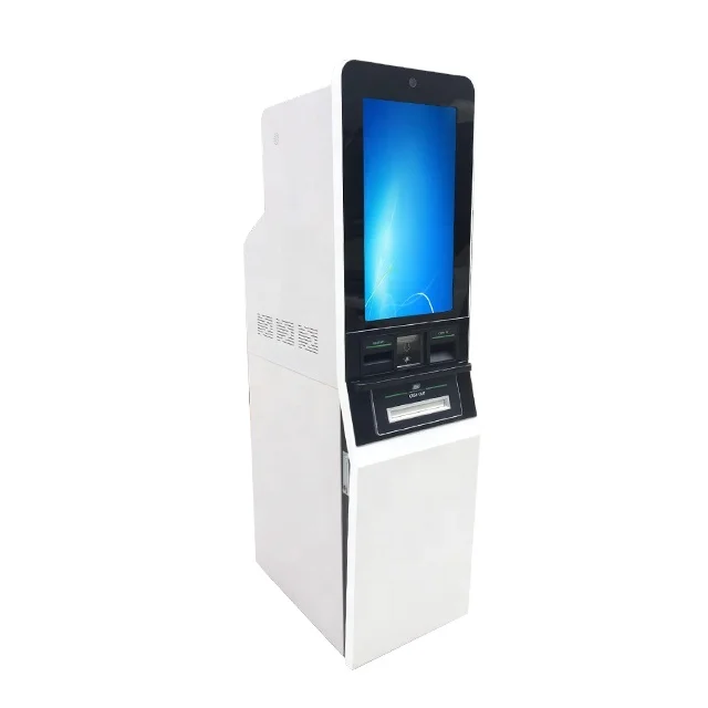 27 32 Inch Currency Exchange machine Kiosk with mutil cash acceptor cash withdraw self service terminal machine