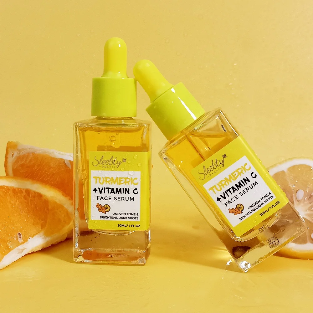 New Arrivals Organic Ginger Turmeric Brightening Dark Spots Remove Skin Care Anti Acne Turmeric Vitamin C Face Serum