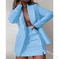 New Ladies Office Business Suit Women Blazer Sexy Solid Color Three Piece Sets skirt suits women for office