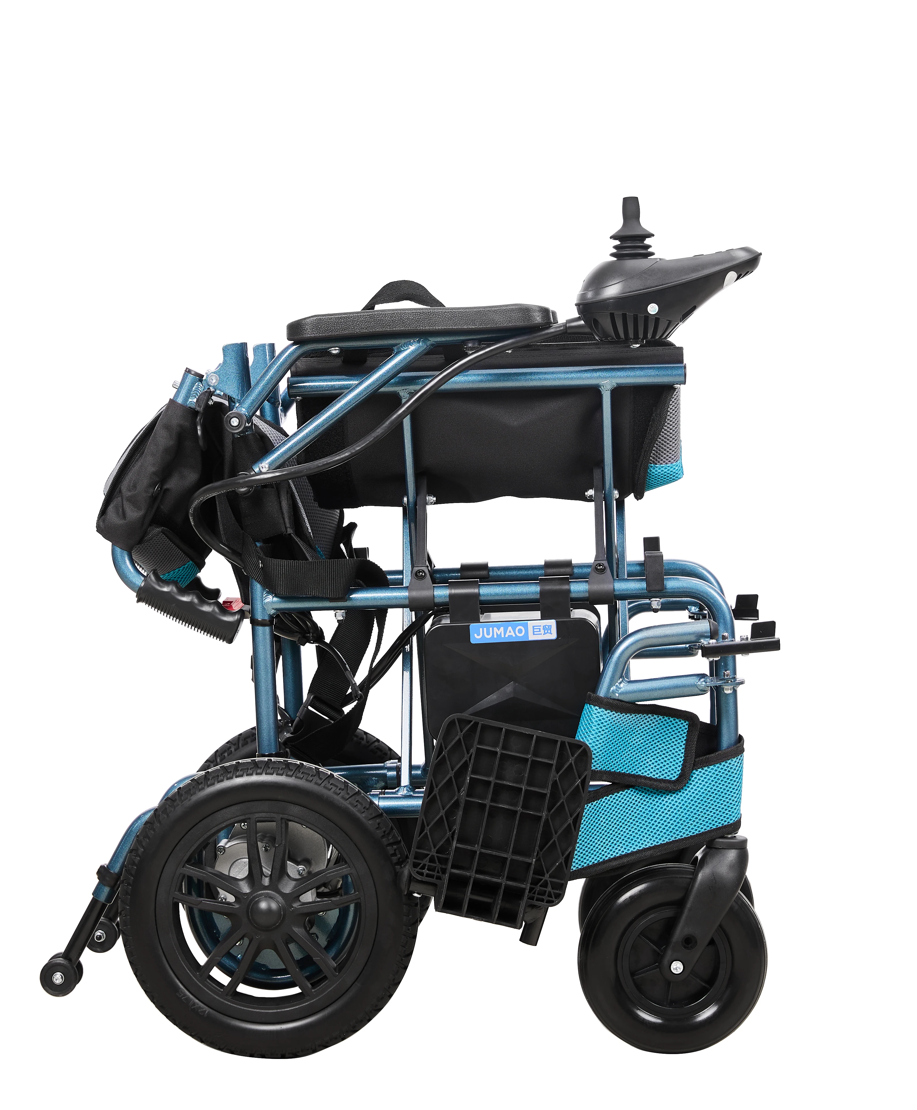 Aluminum Electric High Back Wheelchair Rehabilitation Equipment Light Weight Power Wheelchair