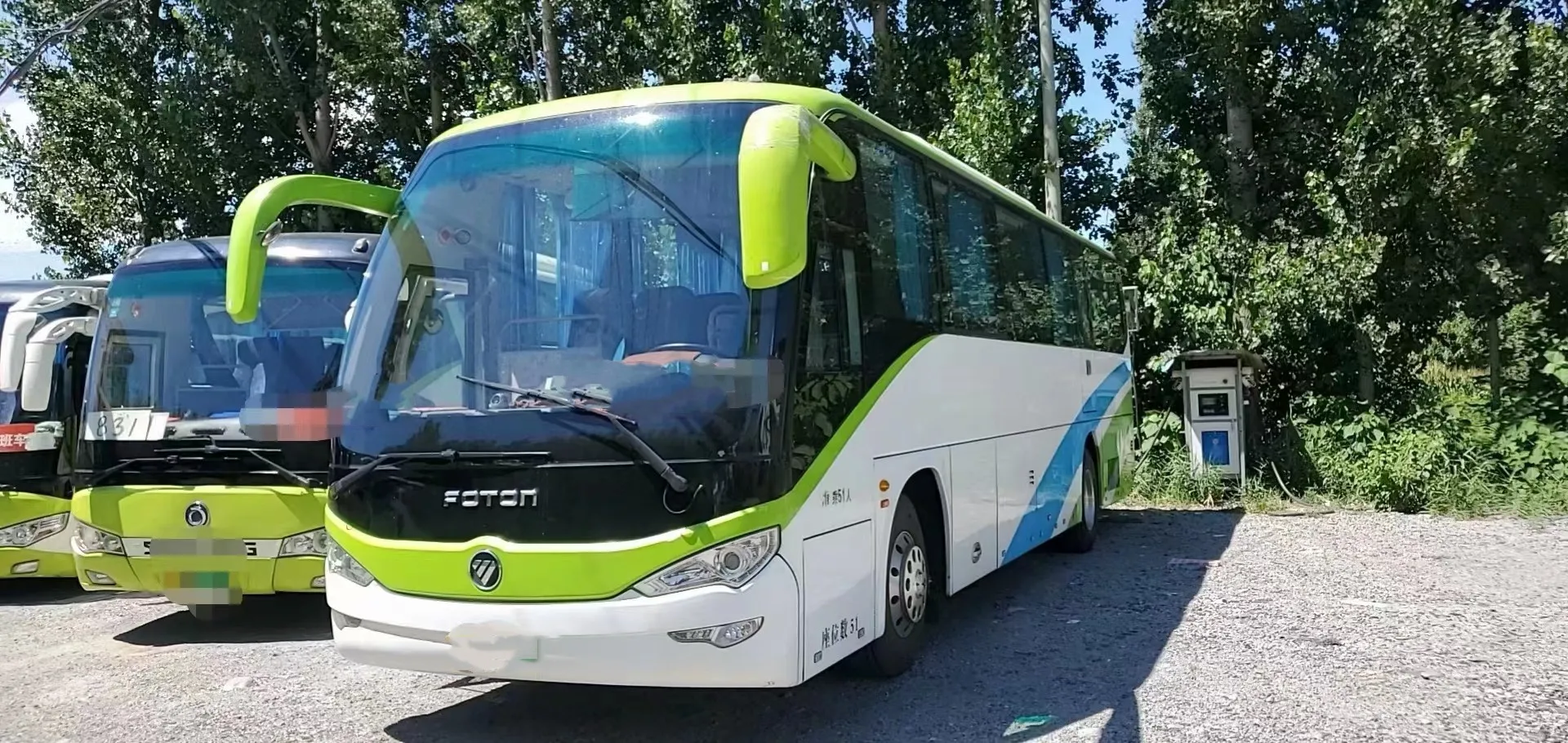 Б/у электроавтобус Foton с левым рулем автобусы мини электрические однодверные 51 пассажирские сиденья низкая напольная