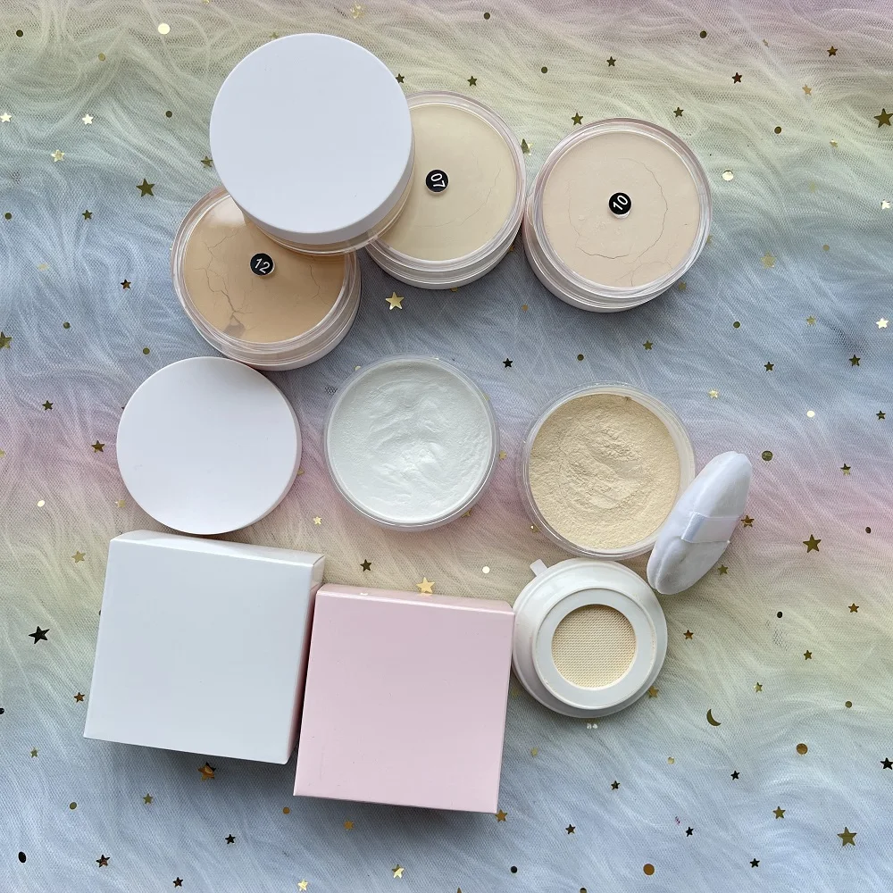 Wholesale No Logo Translucent Matte Mineral Loose Powder Private Label Soft Focus Makeup Cosmetics Custom Setting Powder