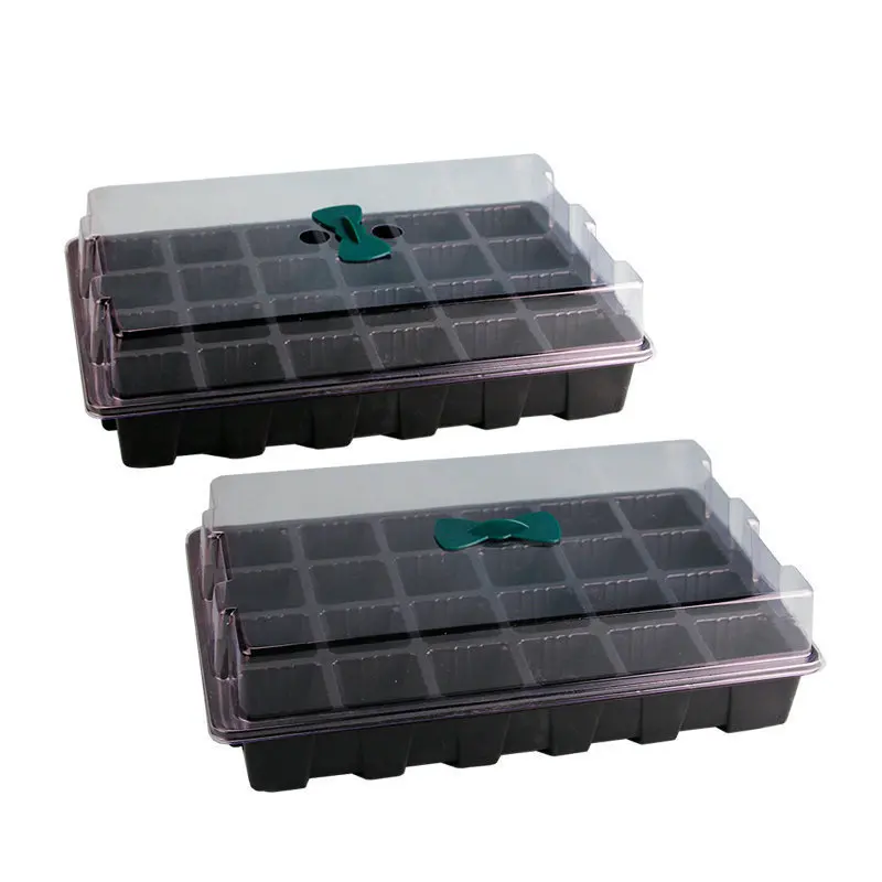 Garden Plant black ps succulent tray vegetables nursery trays 24 Cell Germination Starter Seedling nursery plastic trays