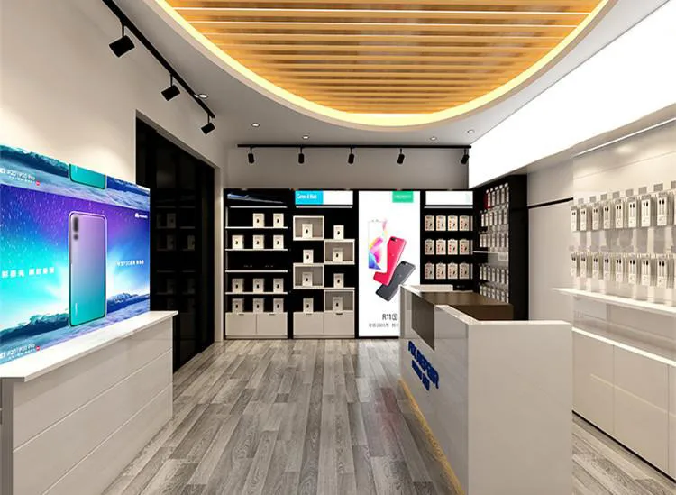 Mobile Phone Shop Counter Table Shop Interior Decoration Customized Mobile Phone Shop Layout Design