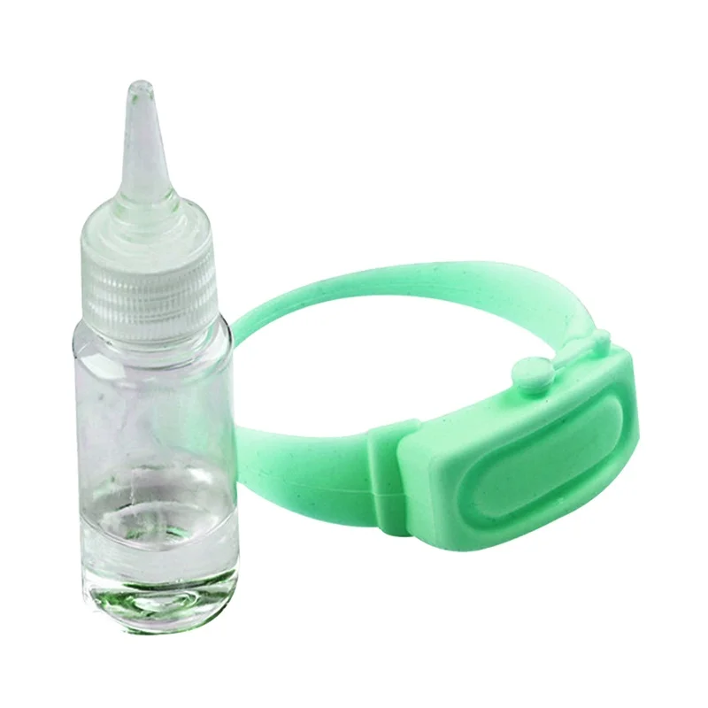 
LYFLUCKY 2021 Factory Good Quality Adjustable Silicone With Bottle Custom Silicone Dispenser Wristband 