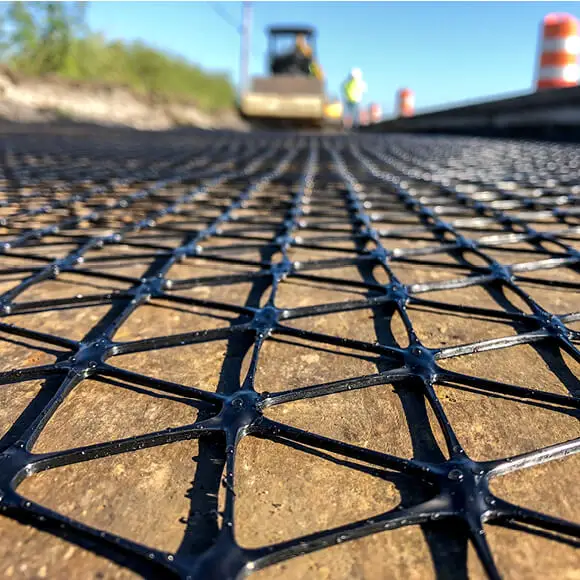 Reinforcement Triaxial geogrid For Base Stabilization And Road Way Grille Geogrilles