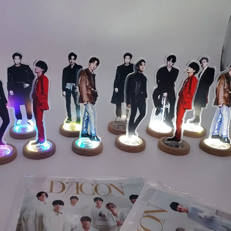 Светодиодный стиль KPOP персонализированные корейские фигурки звезд человека УФ-принт аниме акриловые стоячие подставка для