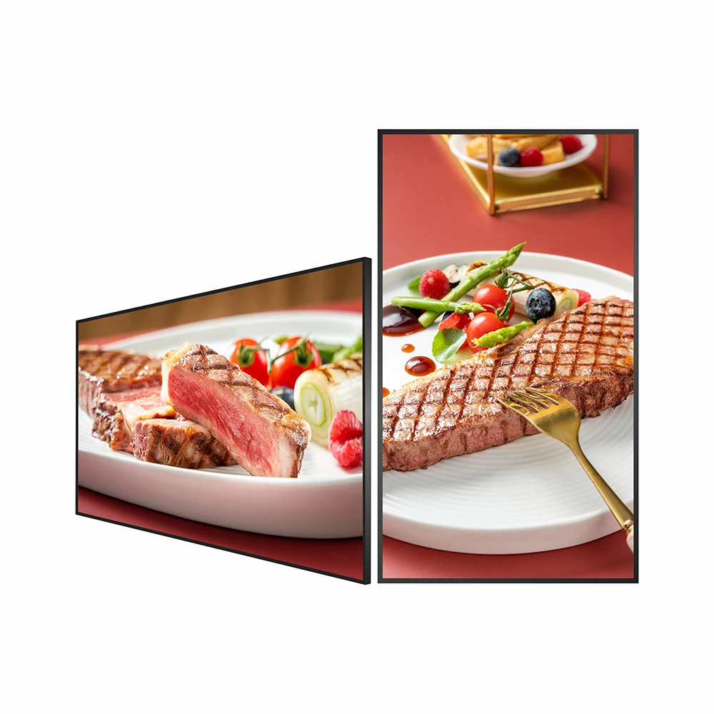 55-inch wall hanging advertising machine HD ultra-thin network elevator building LCD advertising machine display