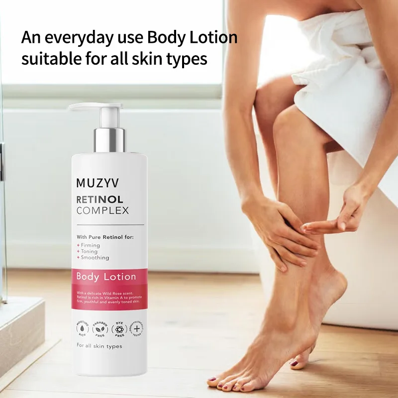 Private label firming toning smoothing retinol body lotion cream for women