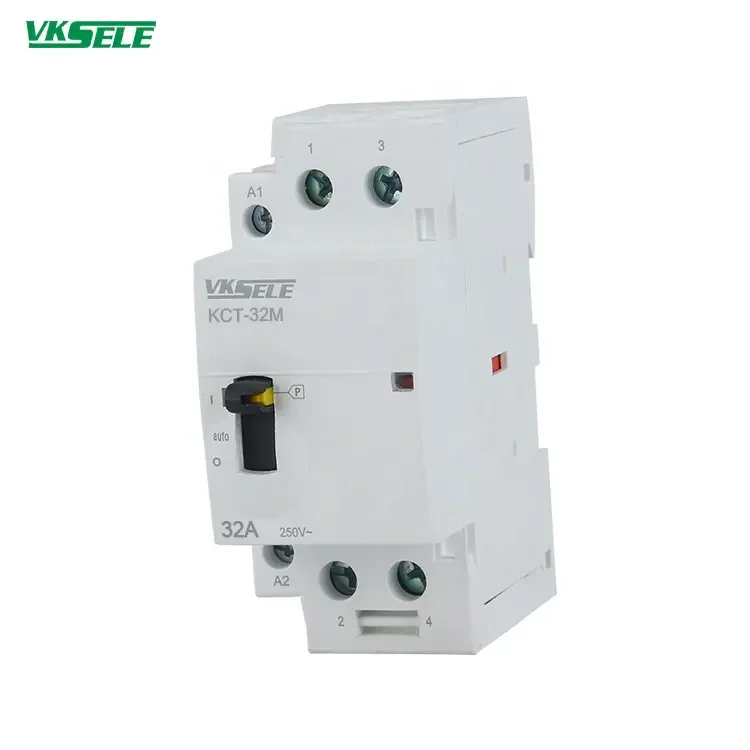 WEIKESEN Manual Type Modular Type Magnetic Contactor KCT-32M AC/DC 220V 250V 32A 2 pole Motor Control Household Contact