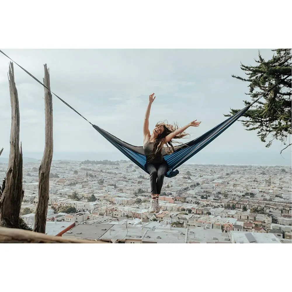 Водонепроницаемый двухразмерный парашютный нейлоновый гамак для кемпинга