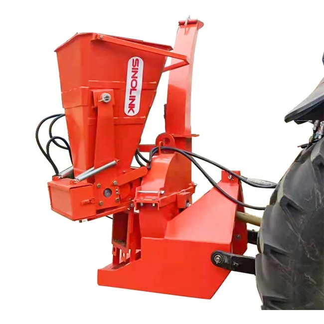 Sinolink forestry industrial machinery small hydraulic wood chipper shredder with CE certificate