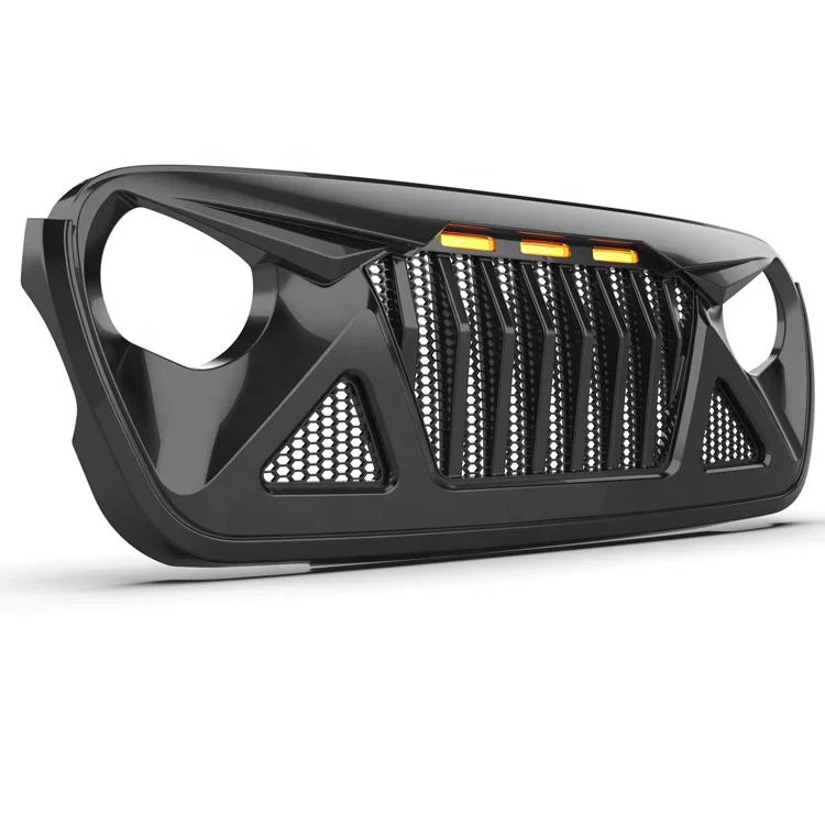 Передняя решетка 2018 2021 Jeep Wrangler JL JLU Unlimited Rubicon Sahara Sport & Gladiator JT