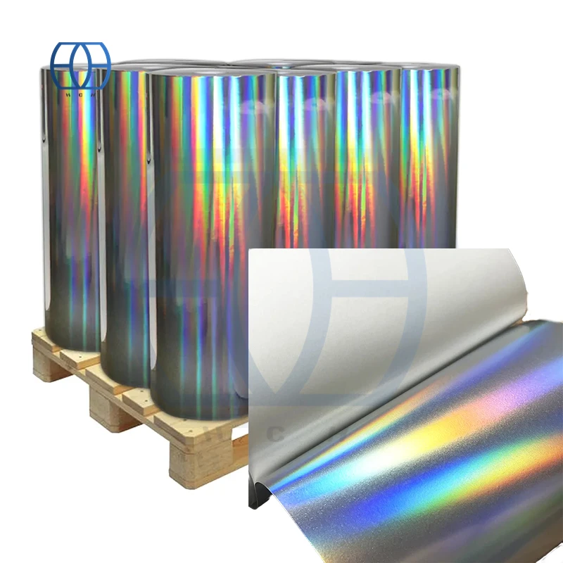 laser holographic PP film pp self adhesive roll