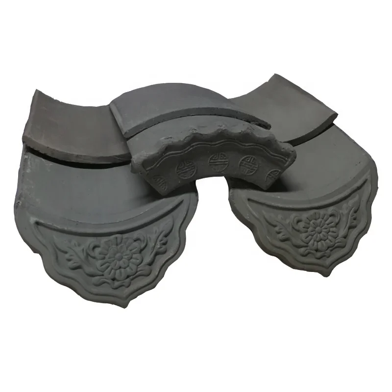 Traditional Chinese clay roof tiles wall decoration natural material flat tiles