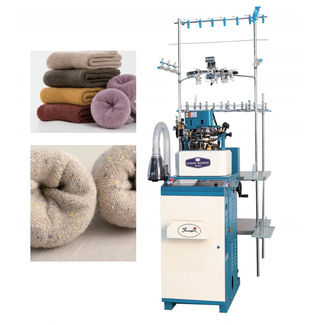 Single cylinder 6pcs electronic needles selections plain and jacquard automatic computerized plain socks knitting machine