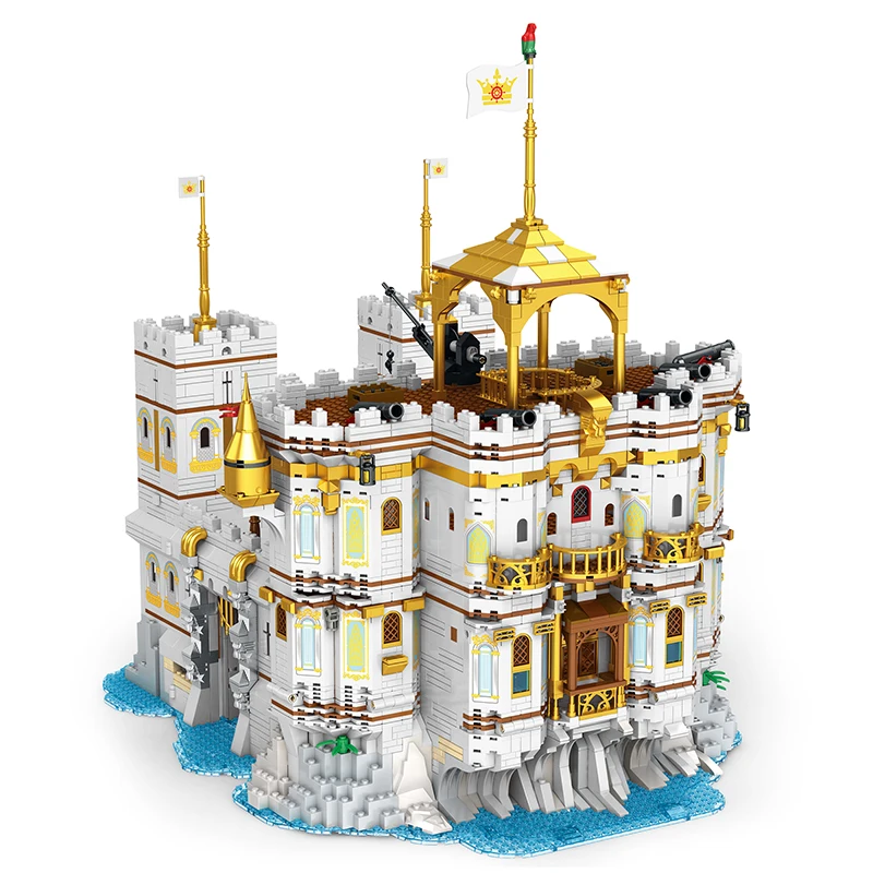 reobrix 66013 Pirate Navy Bay 4168pcs+ Building Blocks World Famous Architecture 3D Model Diamond Bricks Toycross-border selling