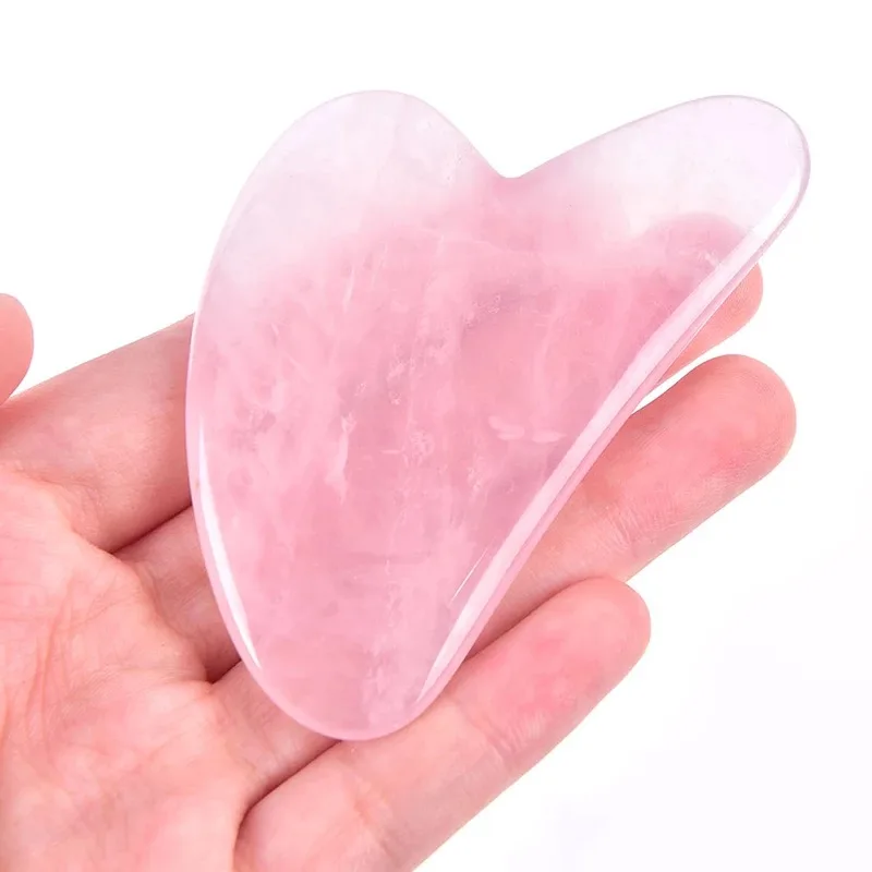 
Factory Wholesale Price Natural Stone Scraper Chinese Gua Sha Tools Rose Quartz Jade Guasha Board 