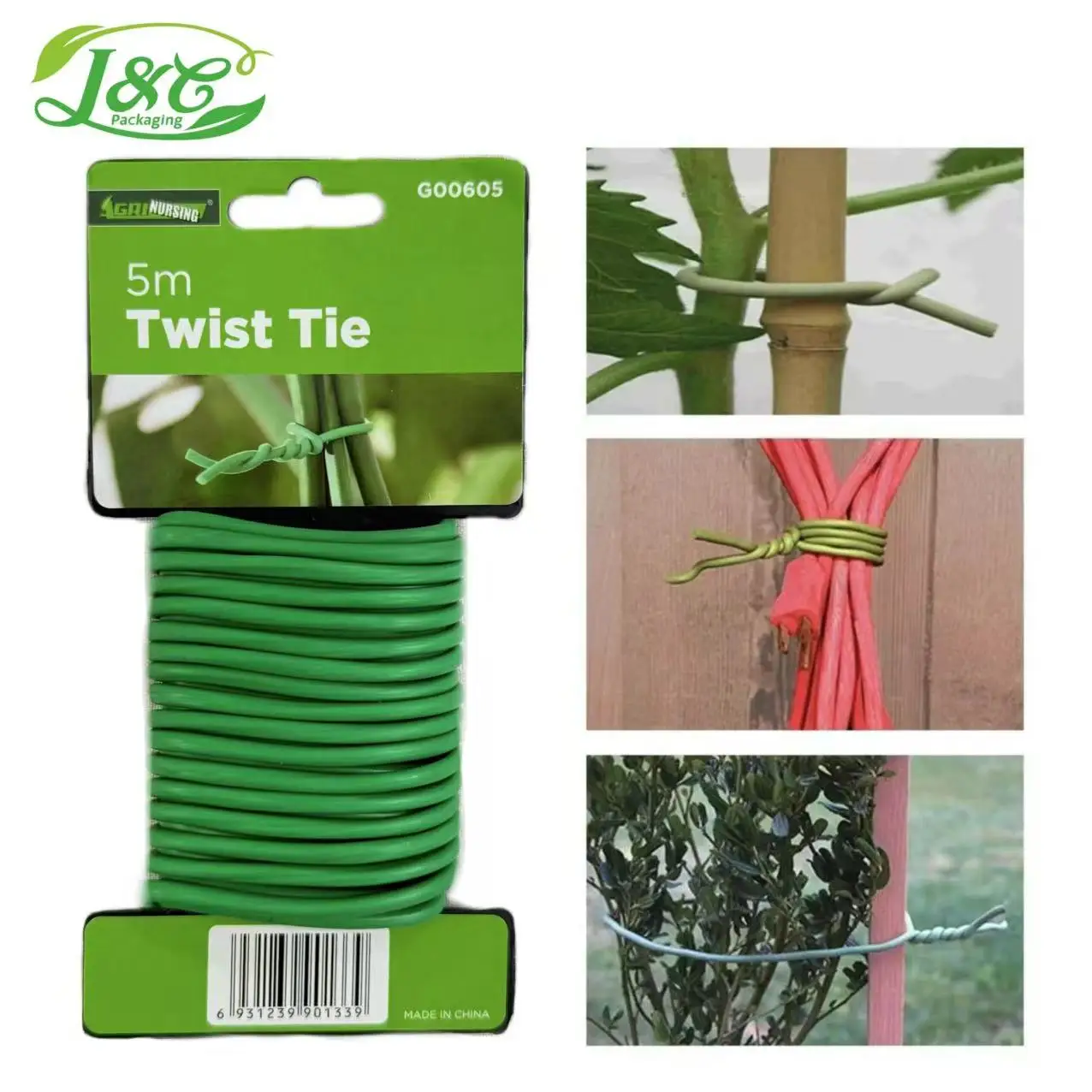 Reusable Cable Ties Plastic Coated Iron Bundle With Cutter climbing Plants Gardening Braided Polyester Nylon Cord Leash Rope